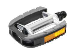 Contec Pedal CPI-036 9/16&quot; Aluminium Reflektor S&oslash;lv/Sort