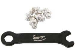 Contec Pedal Pins R-Pins Select mit Schlüssel - Silber (20)