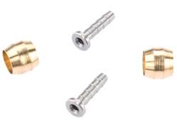 Contec Skive Stop Slangearmatur Sett Shimano SM-BH90 - Gull/Sølv