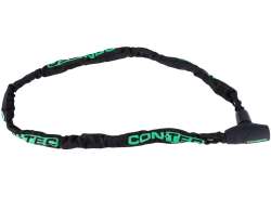 Contec SLoc Candado De Cadena Ø5mm 100cm - Negro/Verde