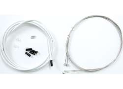 Contec Stop + Brake Cable Set Ø1.5mm Front/Rear - White