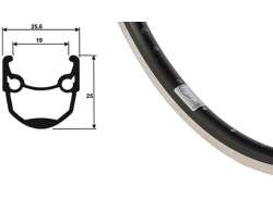 Contec Voowiel 28"/29" 19-622 100mm 센터 자물쇠 - 블랙/실버