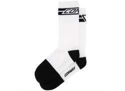 Conway Activ High Tăiat Șosete De Ciclism Alb/Negru - 36-39