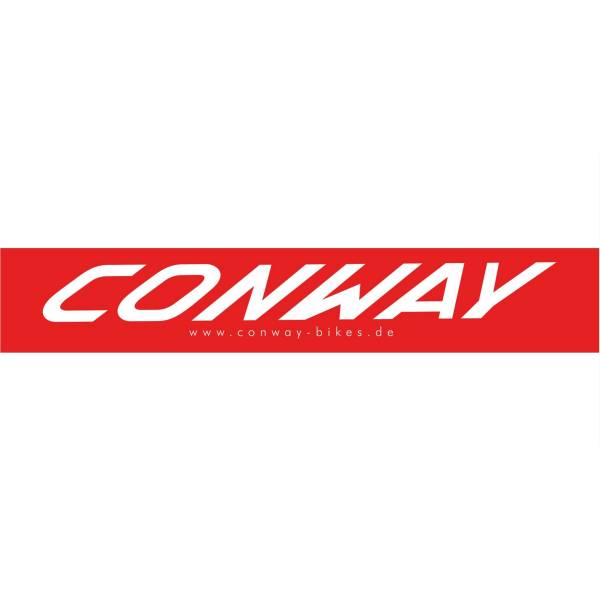 Conway Aufkleber Logo Schriftzug 3,5x21cm wetterfester schwarz transparent 