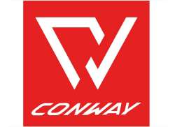 Conway Logo Etiket - R&oslash;d/Hvid