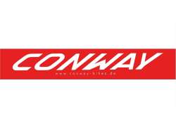 Conway Naklejka Logo Schriftzug - Czerwony/Bialy