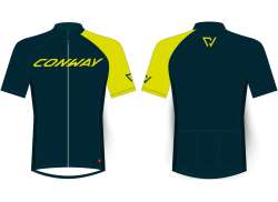 Conway プロ サイクリング ジャージ Ss Dark Blue/Yellow