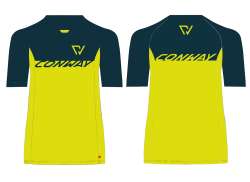 Conway Trail Fietsshirt KM Donker Blauw/Geel - M