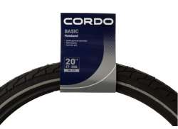 Cordo Basic Dæk 20 x 1.75" Reflekterende - Sort