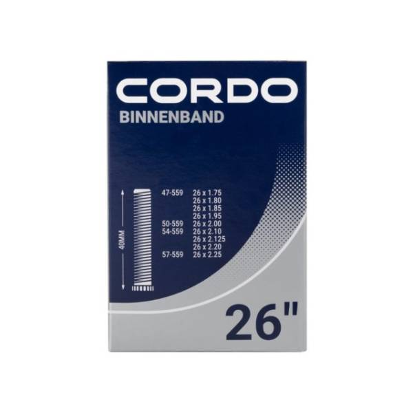 Broer aardappel Dij Cordo Binnenband 26 x 1.75 - 2.25" AV 40mm - Zwart kopen bij HBS