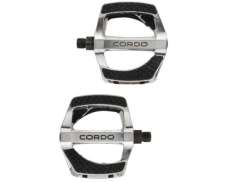 Cordo E-バイク ペダル アンチ-スリップ アルミニウム - シルバー