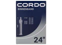 Cordo インナー チューブ 24 x 1.75 - 2.25&quot; Dv 40mm - ブラック