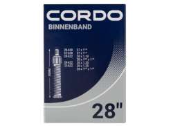 Cordo インナー チューブ 27.5/28 x 1 1/8&quot;-1 5/8 x1 3/8&quot; Dv 40mm - ブラック
