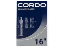 Cordo Inner Tube 16 x 1 3/8 - 1.75 Dv 40mm - Black