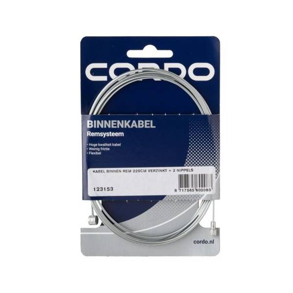 Cordo Inside Brake Cable Ø1,5mm 2250mm Galvanized - Silver