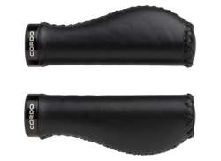 Cordo Leather Handvatten met Klemband - Zwart