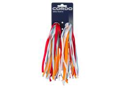 Cordo Streamer 1 Frange Per Bici - Rosso/Arancia/Blue/Bianco