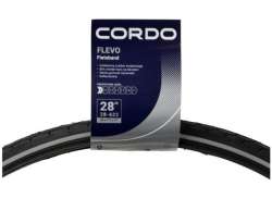 Cordo 타이어 Flevo 28 x 1.10" 반사 - 블랙