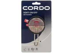 Cordo Ventil Forlygte LED Batterier - Sort