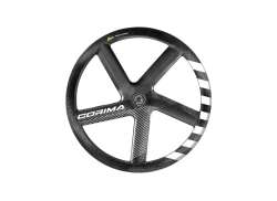 Corima 5 Spoke Front Wheel 28\" Tubular Carbon - Black/White