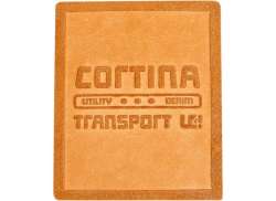 Cortina Cadre Embl&egrave;me 50 x 60mm Cuir Pour. Transport - Brun