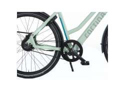 Cortina E-Lett E-自行车 女士 28" 50cm - 哑光 崧蓝 绿色