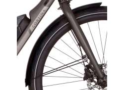 Cortina Guardabarros Delantero 28" Para. E-Mozzo - Jet Negro Matt