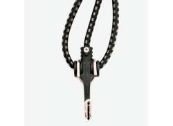 Cortina Jakarta Cordon Elastic Cu Capete Metalice Cârlig - Negru/Antracit