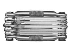 Crankbrothers Multi-Værktøj Hej-Ten Stål 10 Dele - Sølv