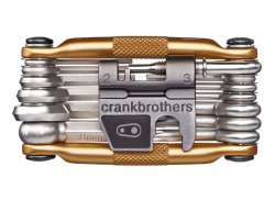 Crankbrothers Multi-Verkt&oslash;y Hi-Ten St&aring;l 19 Deler - Gull
