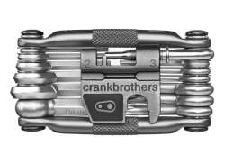 Crankbrothers Multiverktyg Hi-Ten St&aring;l 19 Delar - Silver