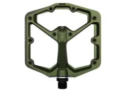 Crankbrothers Stamp 7 Pedalen Large - Camo Groen
