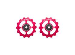 Cycling Ceramic Schaltröllchen 14T 12V  Für. Sram - Rot