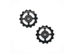Cycling Ceramic 狭い プーリー  ホイール 14T - ブラック