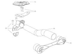 Deda Arm Supporto Base Piastra Per. Manubrio Aerodinamico - Nero