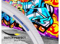 더치 Perfect 타이어 28x1.40&quot; 반사 - 화이트