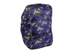 DripDropBag Rain Cover Backpack - Bird/Blue