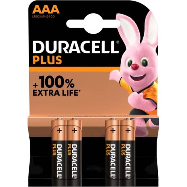 Duracell AAA LR03 Baterie 1.5R - Černá (4)