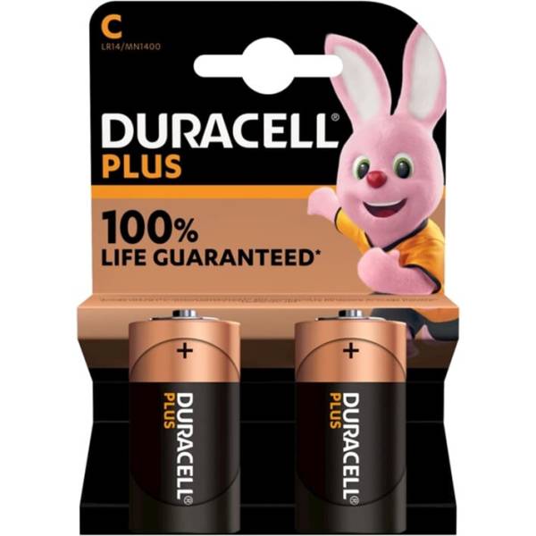 Duracell Plus C LR14 Batterijen 1.5V - Zwart (2)