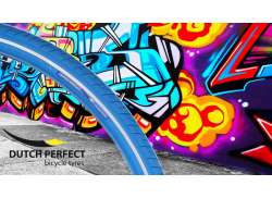 Dutch Perfect Tire 28x1 1/2\" Reflective - Blue