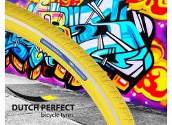 Dutch Perfeito Pneu 28x1.40&quot; Refletor - Amarelo