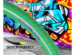 Dutch Perfekt Dekk 28x1.40" Reflekterende - Gr&oslash;nn