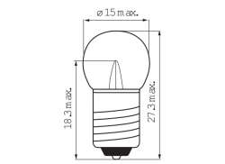 Edge Lysp&aelig;re 6V 0.45 Watt Inkl.. Gjenge - S&oslash;lv