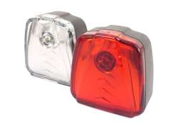 Edge Magnetico Set Illuminazione Anteriore/Posteriore Batteria - Rosso/Bianco