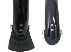 Edge Mudguard Set 28\" 45mm Plastic Incl. Bar Set - Bl