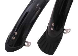 Edge Mudguard Set 28\" 50mm Plastic Incl. Bar Set - Bl