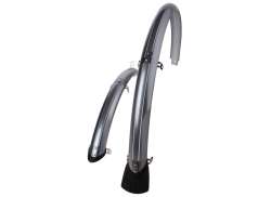 Edge Set Garde-Boue 28" 50mm Plastique Incl. Set De Barres - Argent