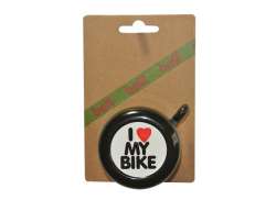 El Belll Timbre De Bicicleta I Amor Mi Bike - Negro