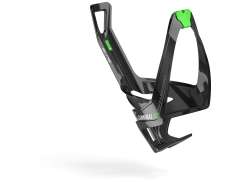 Elite Cannibal XC Bottle Cage - Glossy Black/Green Logo