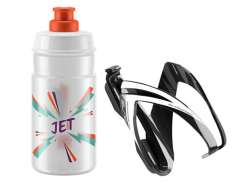 Elite Ceo / Jet Water Bottle + Holder Black/White/Orange - 3